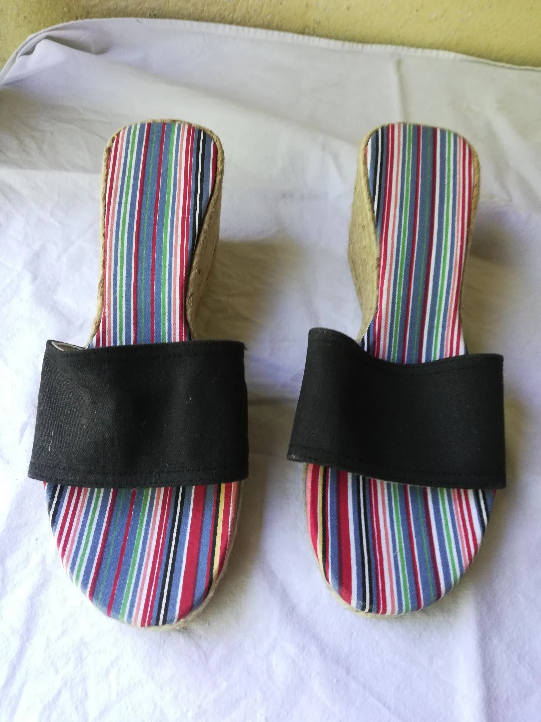 Zwarte espadrilles muiltjes met hoge hakken en wighak maat 38 - nieuw – photo 11